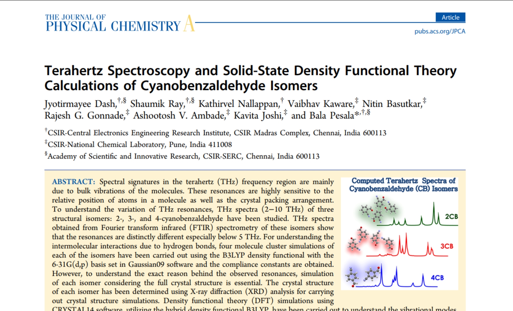 THz molecular fingerprint — cyanobenzaldehyde isomers terahertz spectroscopy TeraXplor