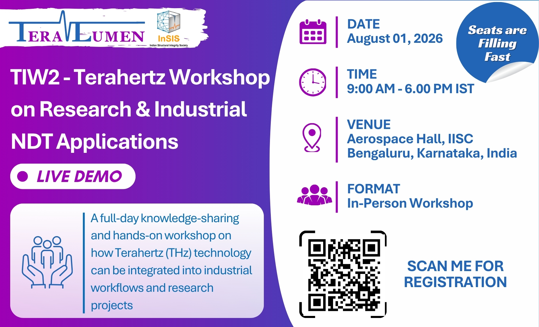 Terahertz India Workshop 2026 at IISc Bengaluru