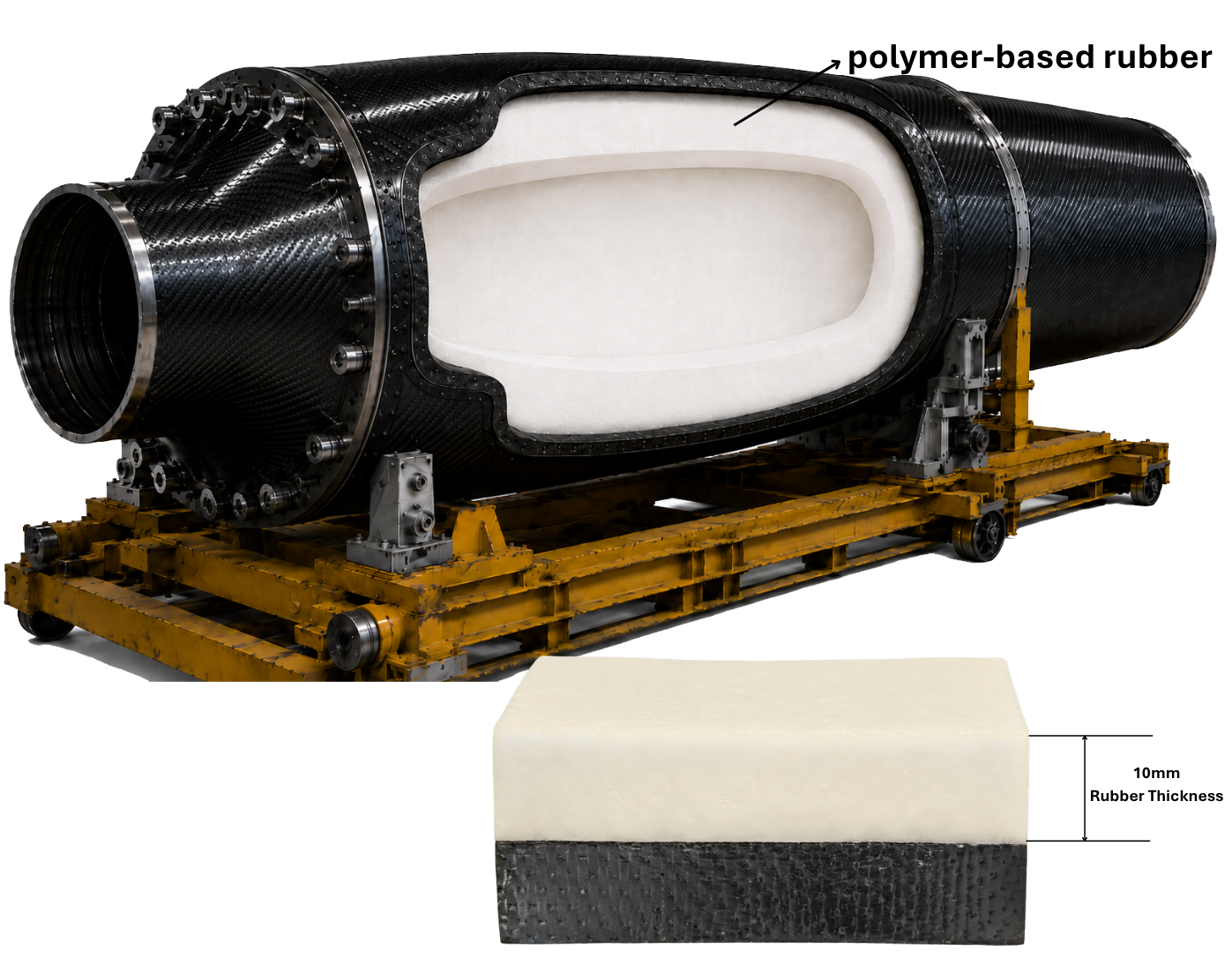 polymer-based rubber thickness measurement in aerospace