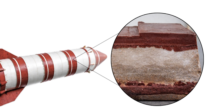Red rubber aerospace material